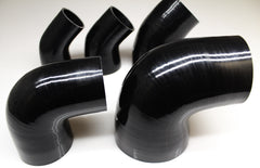 KS Tuned Black Silicone 90* Reducer Elbow Coupler 2.50"-2.00"