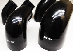 KS Tuned Black Silicone 90* Reducer Elbow Coupler 4.00"-3.00"