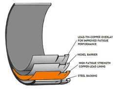 50mm H22 Main Bearings
